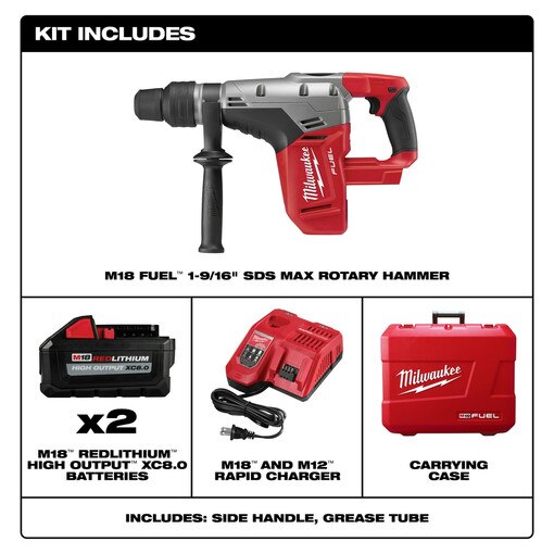M18 FUEL 1-9/16" SDS Max Rotary
