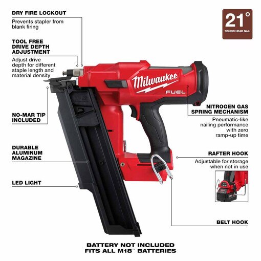 M18 FUEL 21 Degree Framing Nailer