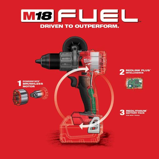 ~M18 FUEL 1/2" Hammer Drill, Bare