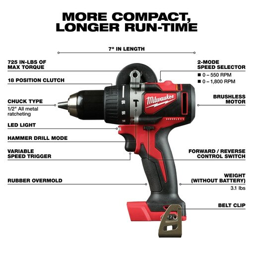 M18 Brushless Hammer Drill/Impact