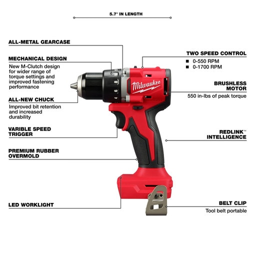 M18 Compact Brushless 1/2"