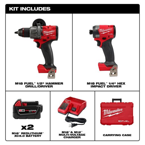 M18 FUEL 2-Tool Combo Kit (1/2 in.