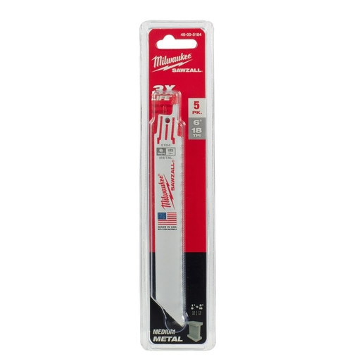 6" 18 TPI Metal Thin Kerf Sawzall