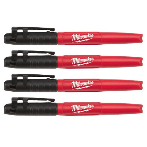 Inkzall Black Fine Point Marker (4