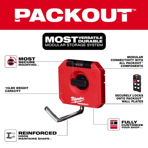 PACKOUT 4" Single Straight Hook