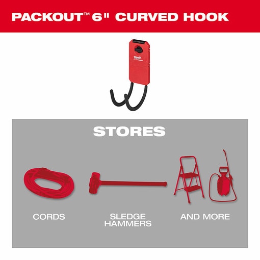 PACKOUT Shop Storage 6" Curved Hook