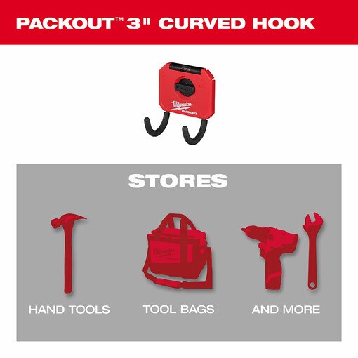 PACKOUT Shop Storage 3" Curved Hook