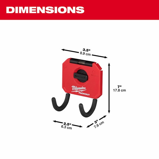 PACKOUT Shop Storage 3" Curved Hook