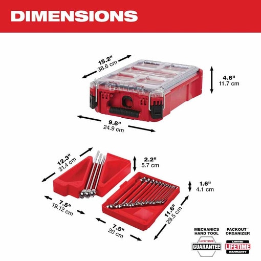 15pc SAE Combination Wrench Set
