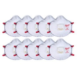 *10pk N95 Valved Respirator with