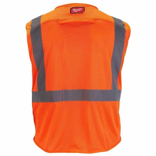 Milwaukee 48-73-5115 Class 2 High Visibility Orange Mesh Safety Vest S ...