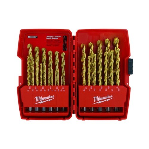thumbnail image 2 of Milwaukee 48-89-0012 29-Piece Thunderbolt Titanium Drill Bit Set - Gold, Metal Drilling 2 of 4