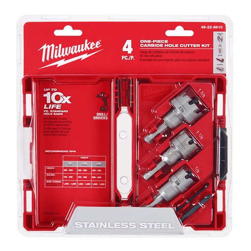 One-Piece Carbide Hole Cutter Kit:
