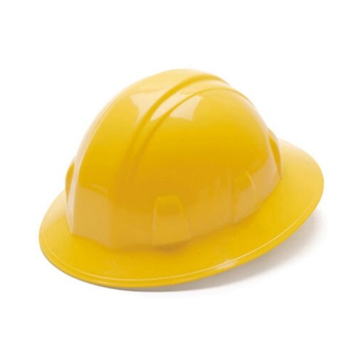 Full Brim Yellow Hard Hat 4 Point