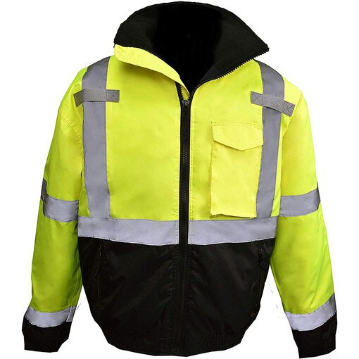 Hi Viz Bomber Jacket Green Class 3