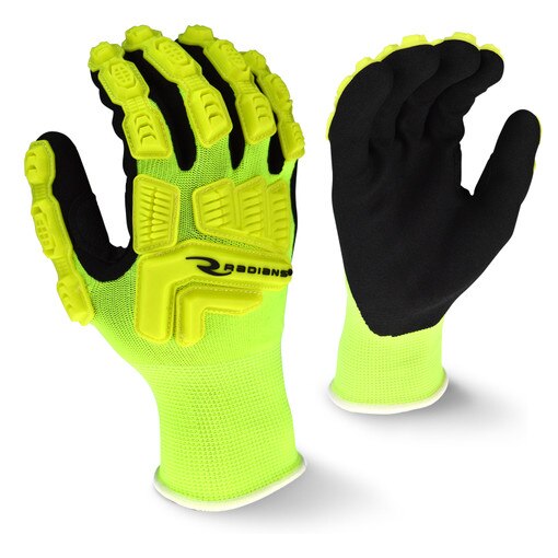 Hi-viz Lime Work Glove With Tpr