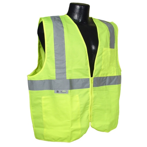 XL Class 2 Vest Green Solid w/