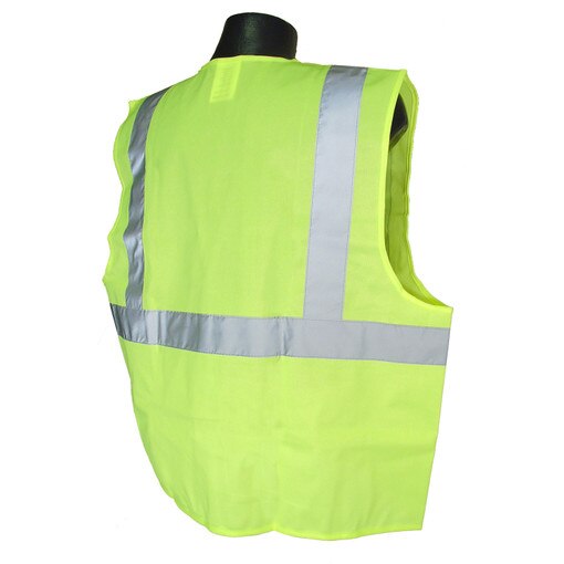 XL Class 2 Vest Green Solid w/