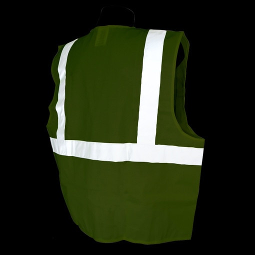 XL Class 2 Vest Green Solid w/