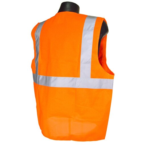 Small Class 2 Vest Orange Solid w/