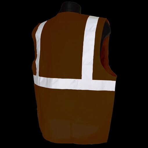 Small Class 2 Vest Orange Solid w/