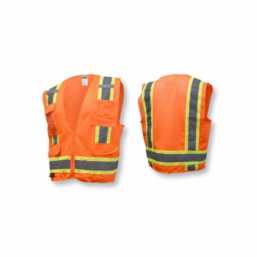 2XL - Orange Two Tone Surveyor Vest
