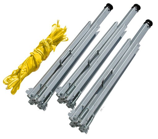 Tie Down 65003 105 Ft Folding Warning Line System w 3 Stanchions Yellow ...