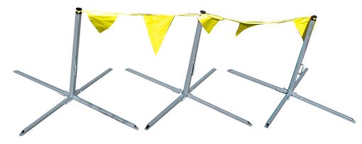 Tie Down 65003 105 Ft Folding Warning Line System w 3 Stanchions Yellow ...