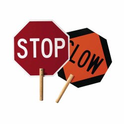 18" Aluminum Paddle, Stop/Slow Wood