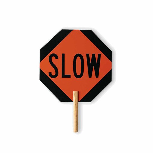 18" Aluminum Paddle, Stop/Slow Wood