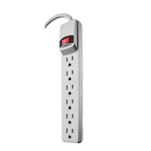 Power Strip with 6 Outlets, 2.5’