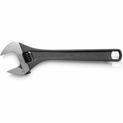 8" Adjustable Wrench, Black