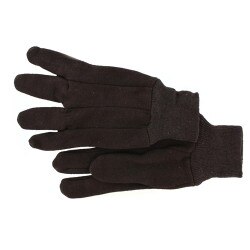 Mens Brown Jersey Gloves (M1209)