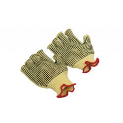 Kevlar Pvc Dot Fingerless Gloves