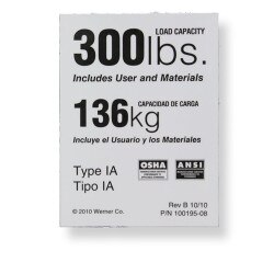 300lb Ladder Label